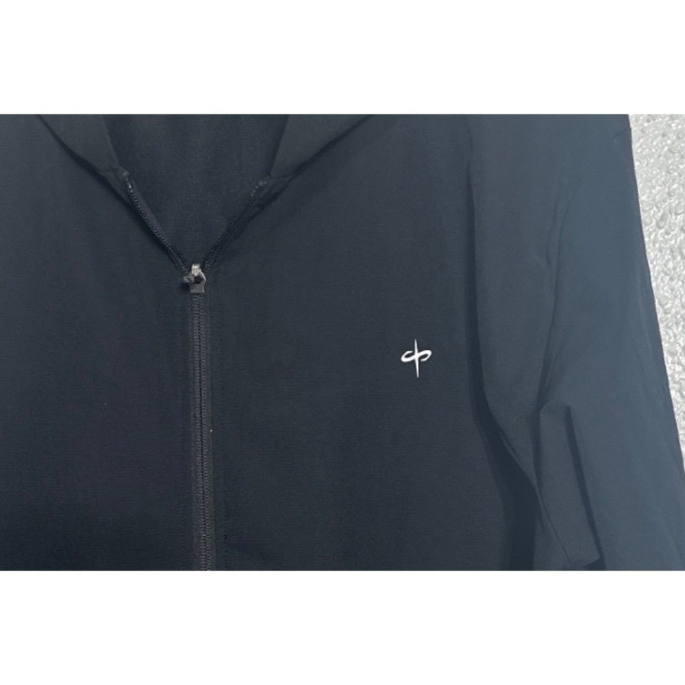 Santo Studio Mens Black Full Zip Hoodie Technical Lightweight Jacket Large - Picture 4 of 13